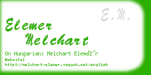 elemer melchart business card